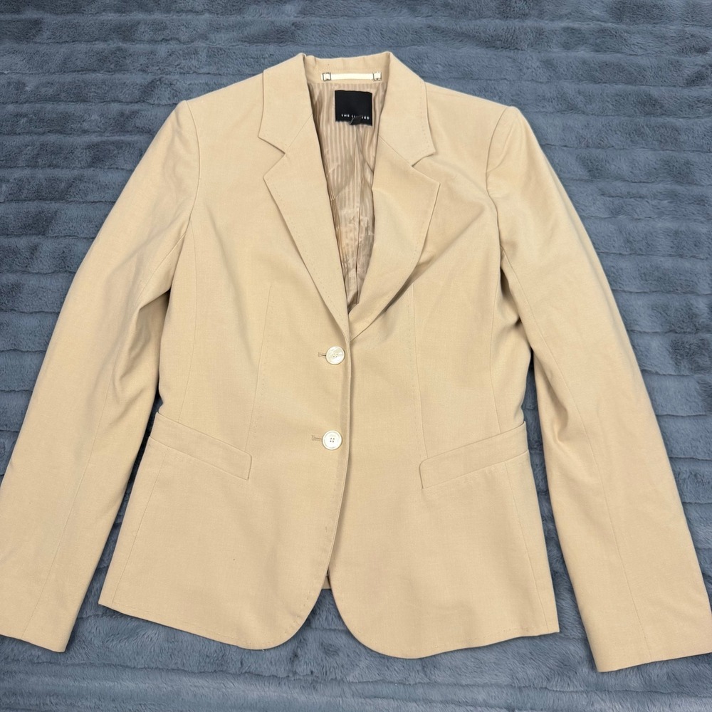 The Limited Tan Beige Two Button Blazer Jacket Womens Size 6 Office Professional